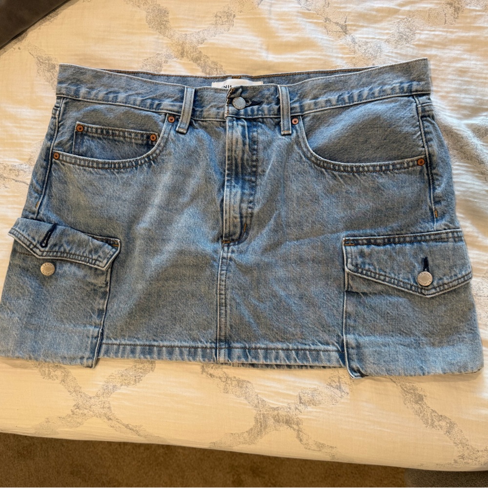 Aritzia Blue Denim Mini Skirt